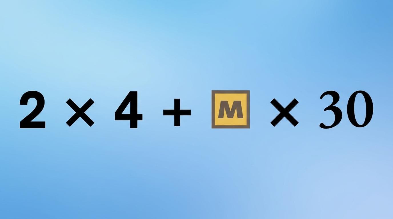 A graphic reading “2 × 4 + Macktez × 30” on a light blue gradient background, marking thirty years of the Macktez and 2x4 partnership.