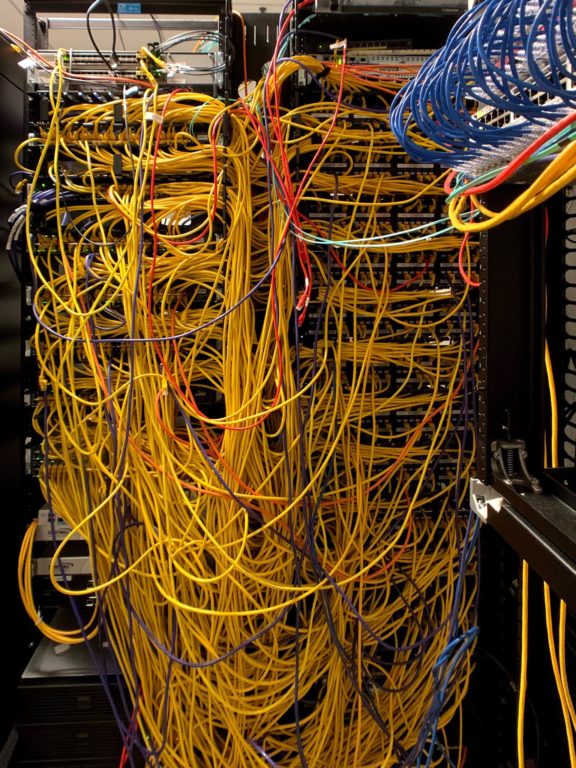 Network rack - messy.